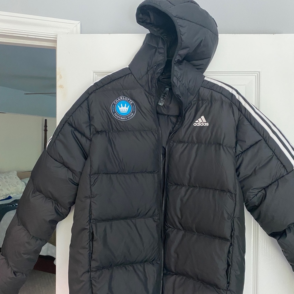 Charlotte Football Club puffer jacket.